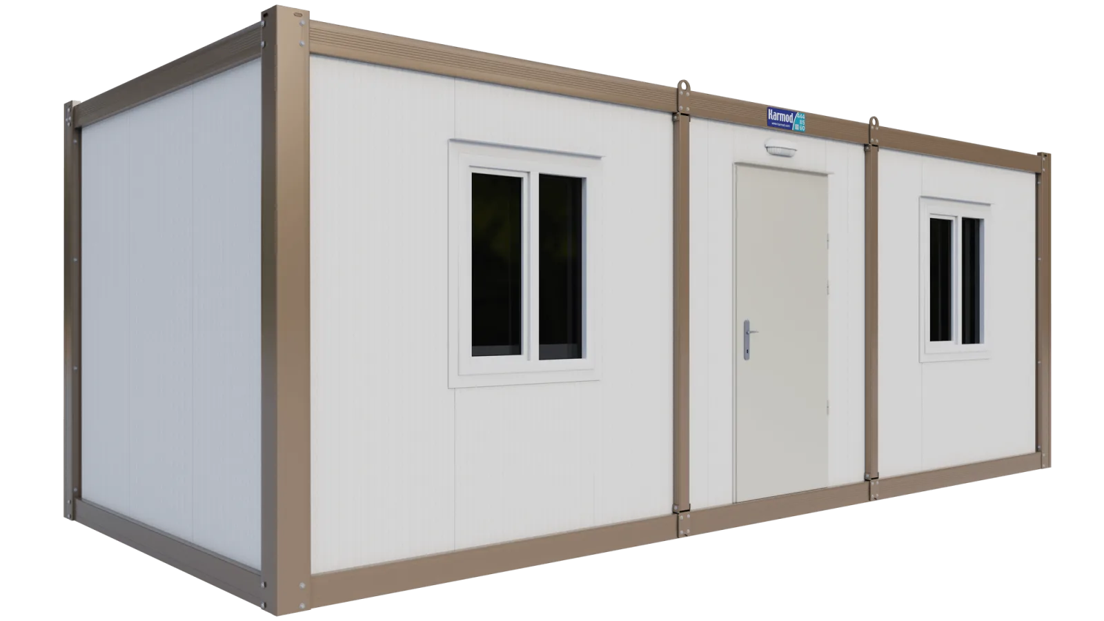 Portable Cabin 3.00m × 7.00m, three-quarter view from the left